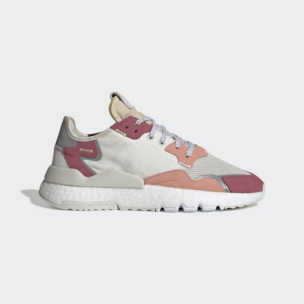 Originals Adidas Nite Jogger Dama Romania - Albi/Roz DA8666